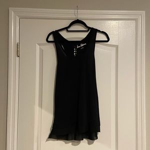 Sam Edelman Black Sleeveless Long Tank